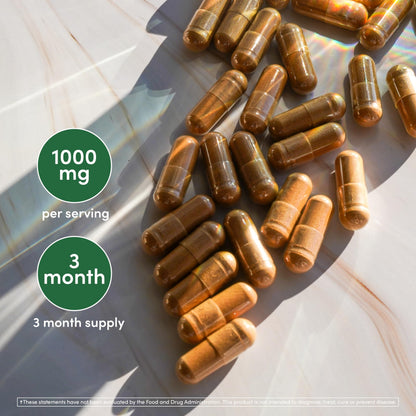 Organic Shatavari Capsules - 1000mg per Serving, 90 Day Supply | Double Wood