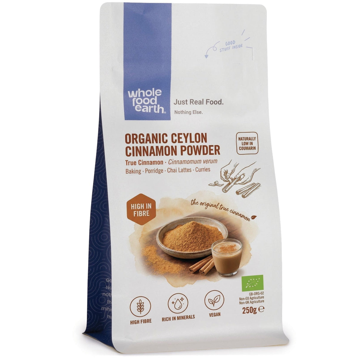 Organic Ceylon Cinnamon Powder (True) Whole Food Earth®