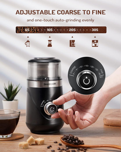 Coffee Grinder Electric 70g with 2 Stainless Steel Cups Spice Nuts SHARDOR