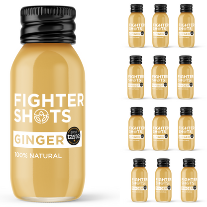 Ginger -  27g organic cold pressed ginger in every bottle, 12 x 60ml