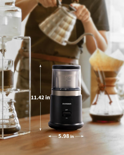 Electric Coffee Grinder 75g with Removable Stainless Steel One Bowl SHARDOR