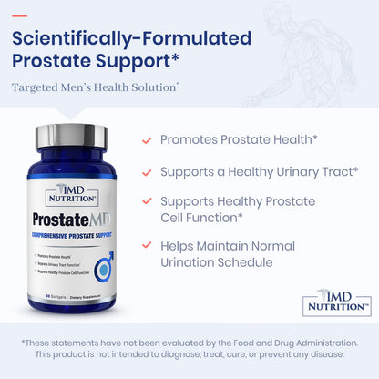 1MD ProstateMD Saw Palmetto Prostate Support: Urinary Health & Prostate Wellness, 60 Softgels (2-Pack)