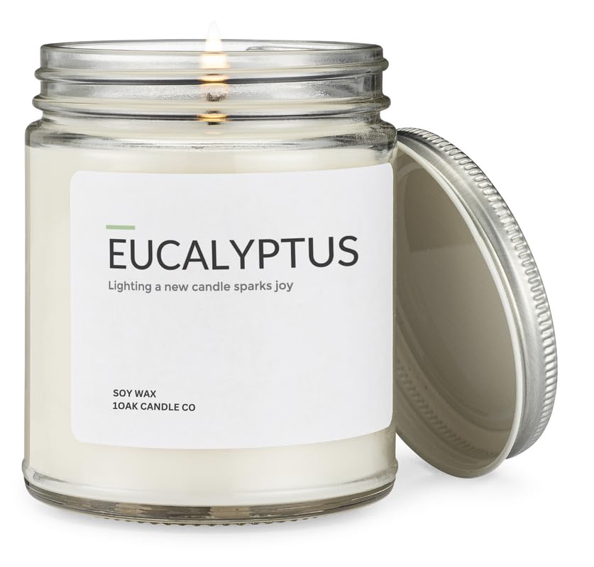 1OAK Eucalyptus Soy Candle – 7oz, Long-Burning, Hand-Poured