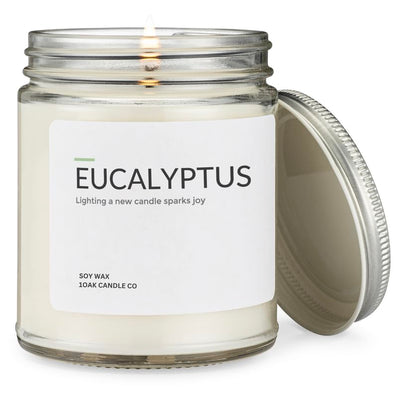 1OAK Eucalyptus Soy Candle – 7oz, Long-Burning, Hand-Poured