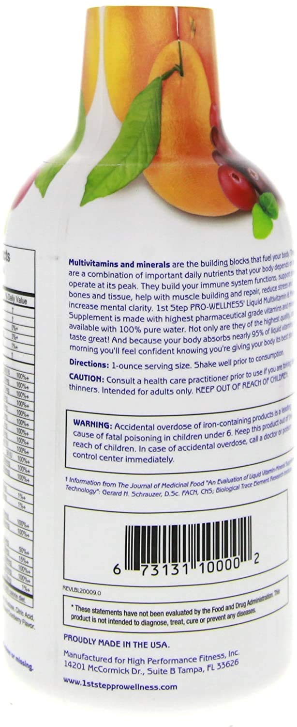 1st Step Energy Liquid Multivitamin & Mineral Citrus Burst – 16 fl oz (473 ml)