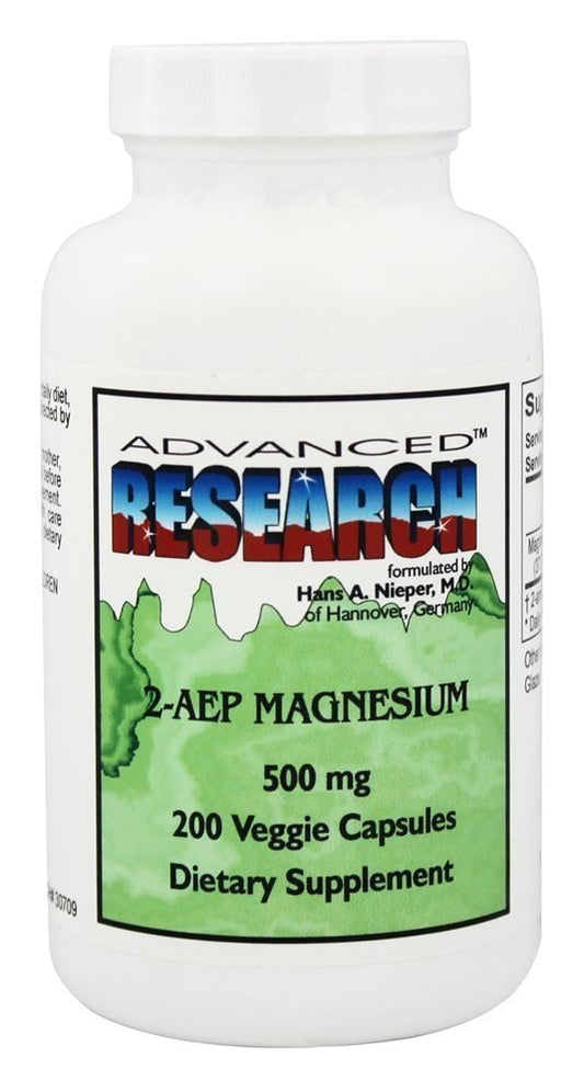 2-AEP Magnesium 500 mg | 200 Veggie Vcaps | Non-GMO, Gluten Free BritishVita | Premium UK Vitamins & Wellness Supplements