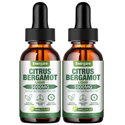 2 Pack Citrus Bergamot Liquid Drops 5000mg – Cholesterol Support (4 oz)