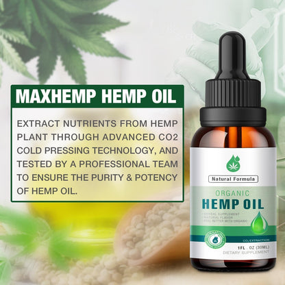 2 Pack Organic Hemp Oil Premium – Maximum Strength 2,800,000 | Pain Relief, Skin & Anxiety