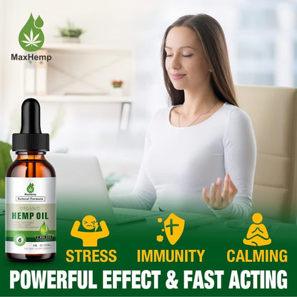 2 Pack Organic Hemp Oil Premium – Maximum Strength 2,800,000 | Pain Relief, Skin & Anxiety
