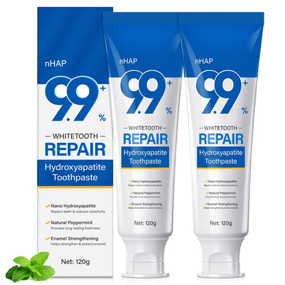 2 Pack Hydroxyapatite Toothpaste for Enamel Protection – Fluoride-Free for Sensitive Teeth, Gentle Mint