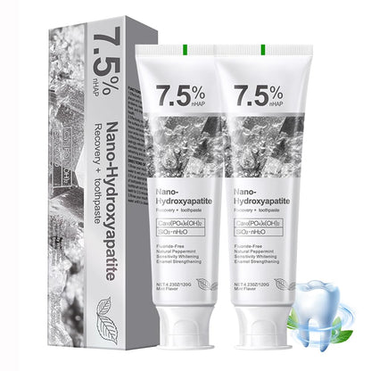 2-Pack 7.5% Hydroxyapatite Toothpaste – Fluoride-Free for Sensitive Teeth