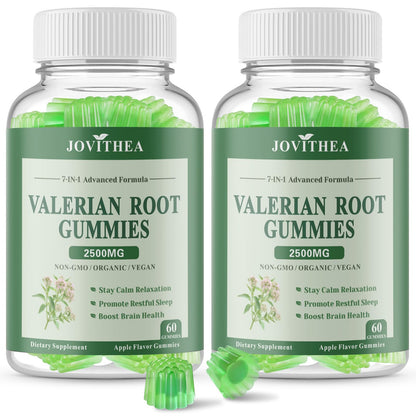 2 Pack Organic Valerian Root Gummies – Calming Sleep Support (Melatonin Free)