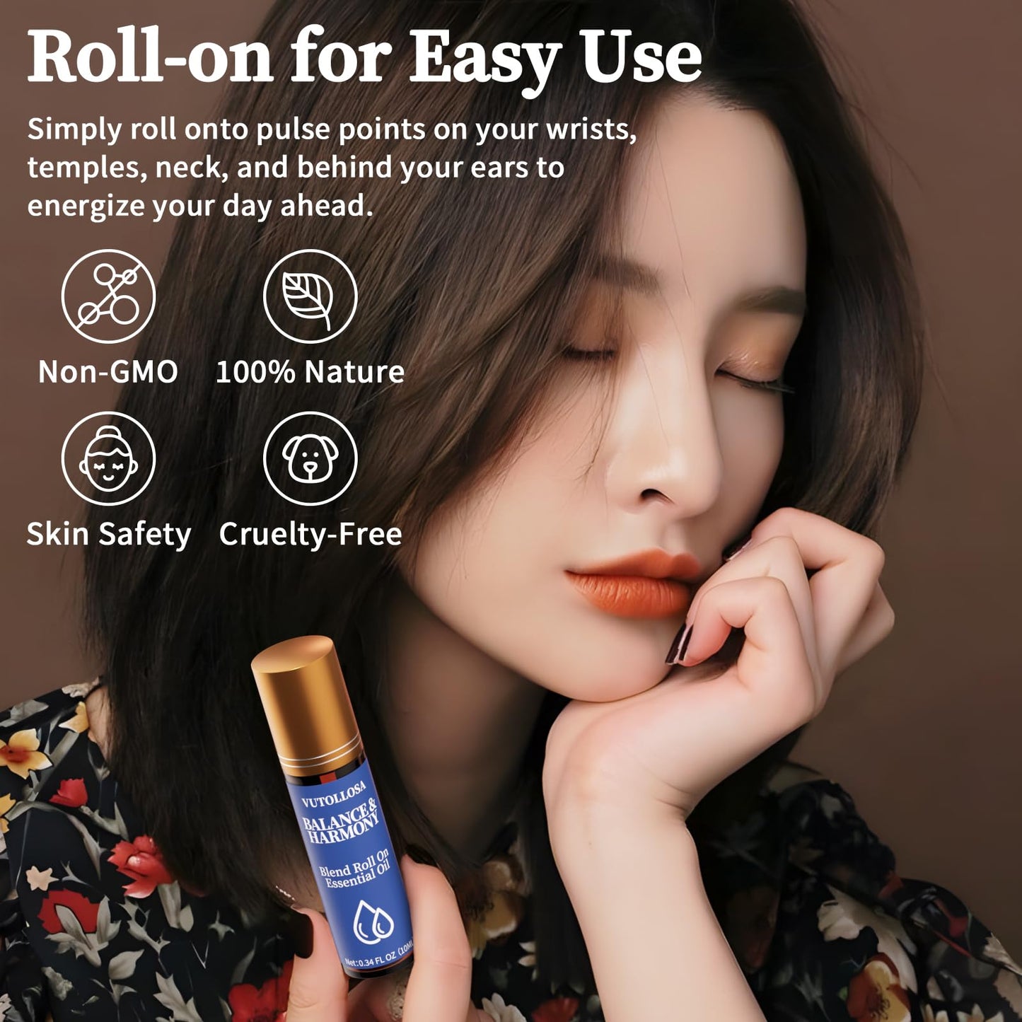2-Pack Serenity & Calm Essential Oil Roll-On | 100% Natural Stress Relief & Relaxation | Self-Care Gifts by VUTOLLOSA