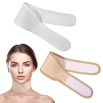 2 Pack Thyroid Castor Oil Neck Wrap – White & Khaki (Reusable)