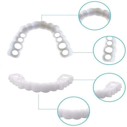 2 Pairs Universal Temporary Smile Solution - Adjustable Top/Bottom for All-Day Comfort