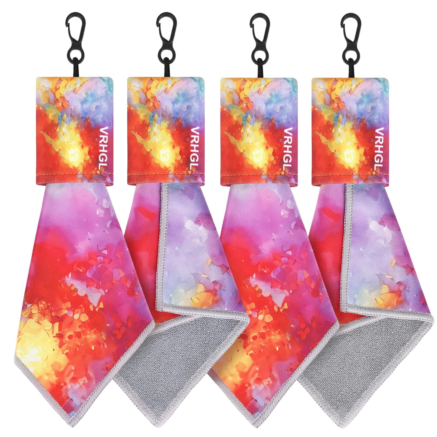 2-Sided Glasses Cleaner & Polishing Cloths Keychain – Portable Microfiber Lens Cleaning Kit (6x6 inch)
