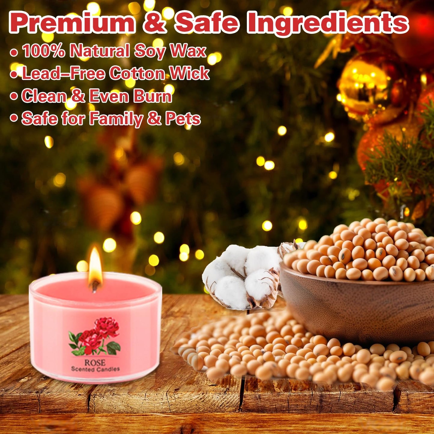 20 Pack Scented Candles Gift Set – 1.6oz Mini Jars, 10 Fragrances & Colors, Natural Soy Wax