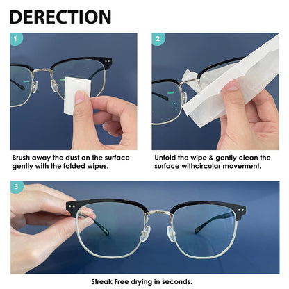 200 Count Lens Wipes for Eyeglasses | Scratch-Free, Streak-Free Cleaning