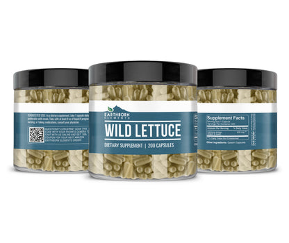 Earthborn Elements Wild Lettuce 200 Capsules – Pure & Undiluted