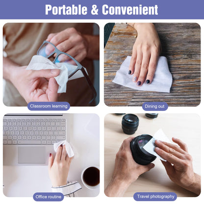 200 Pack Large Glasses Cleaner Wipes – Eyeglasses & Screens (4.72 x 5.91 in)