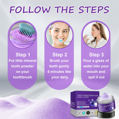 2025 Mineral Tooth Powder for Whitening, Strengthening & Gum Care - Purple
