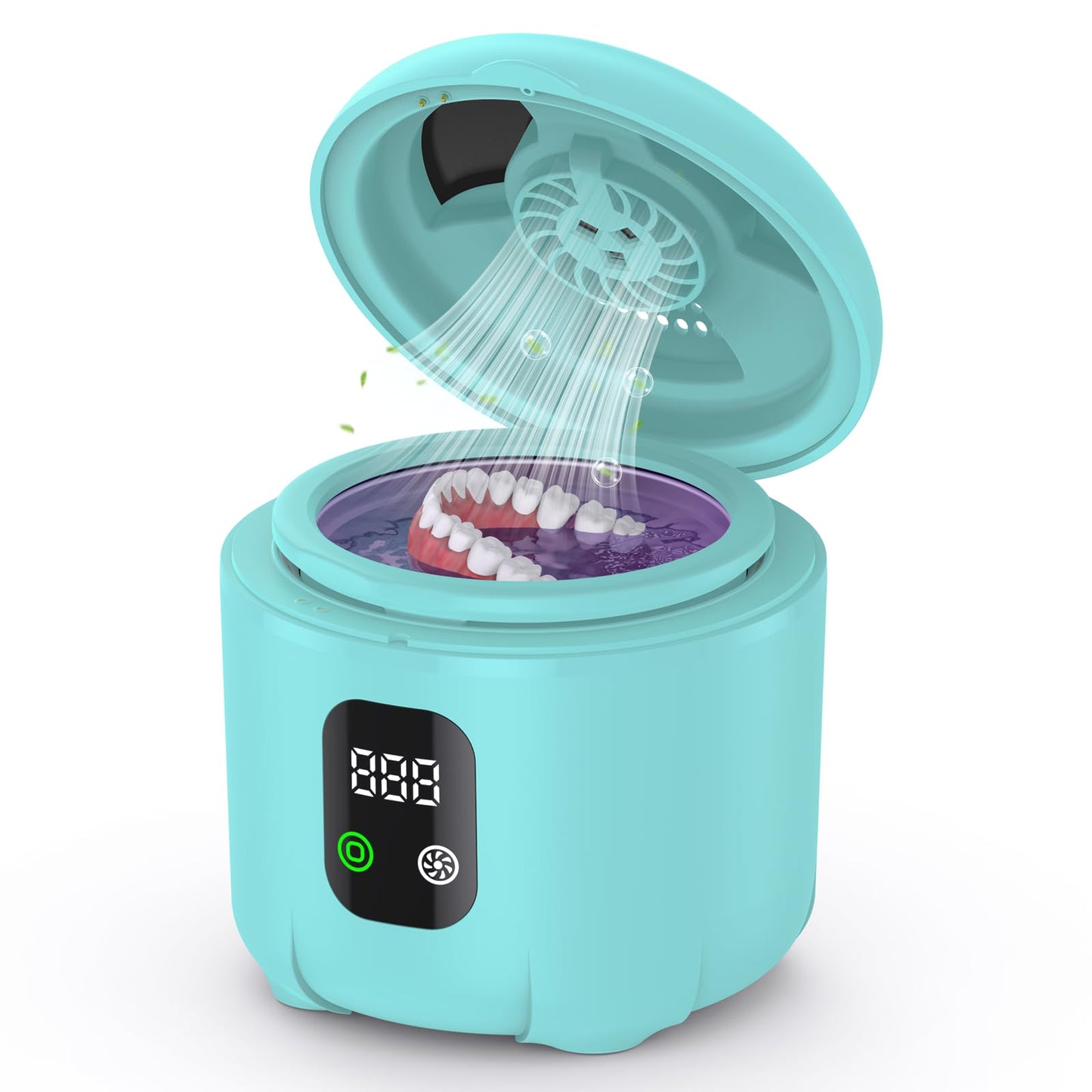 2025 Ultrasonic Retainer Cleaner 45kHz 25W – Portable with Drying (Blue)
