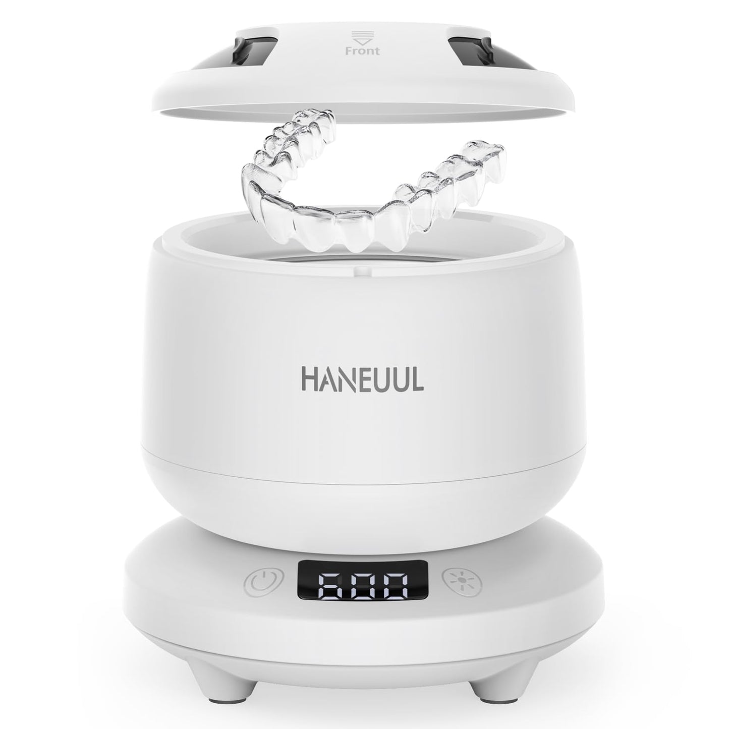 2025 Ultrasonic Retainer Cleaner for Dentures & Aligners | Durable Base (White)