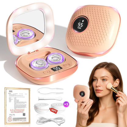 2025 Upgraded Ultrasonic Contact Lens Cleaner – 50KHz German Motor, Smart Modes, Portable Chic Pink