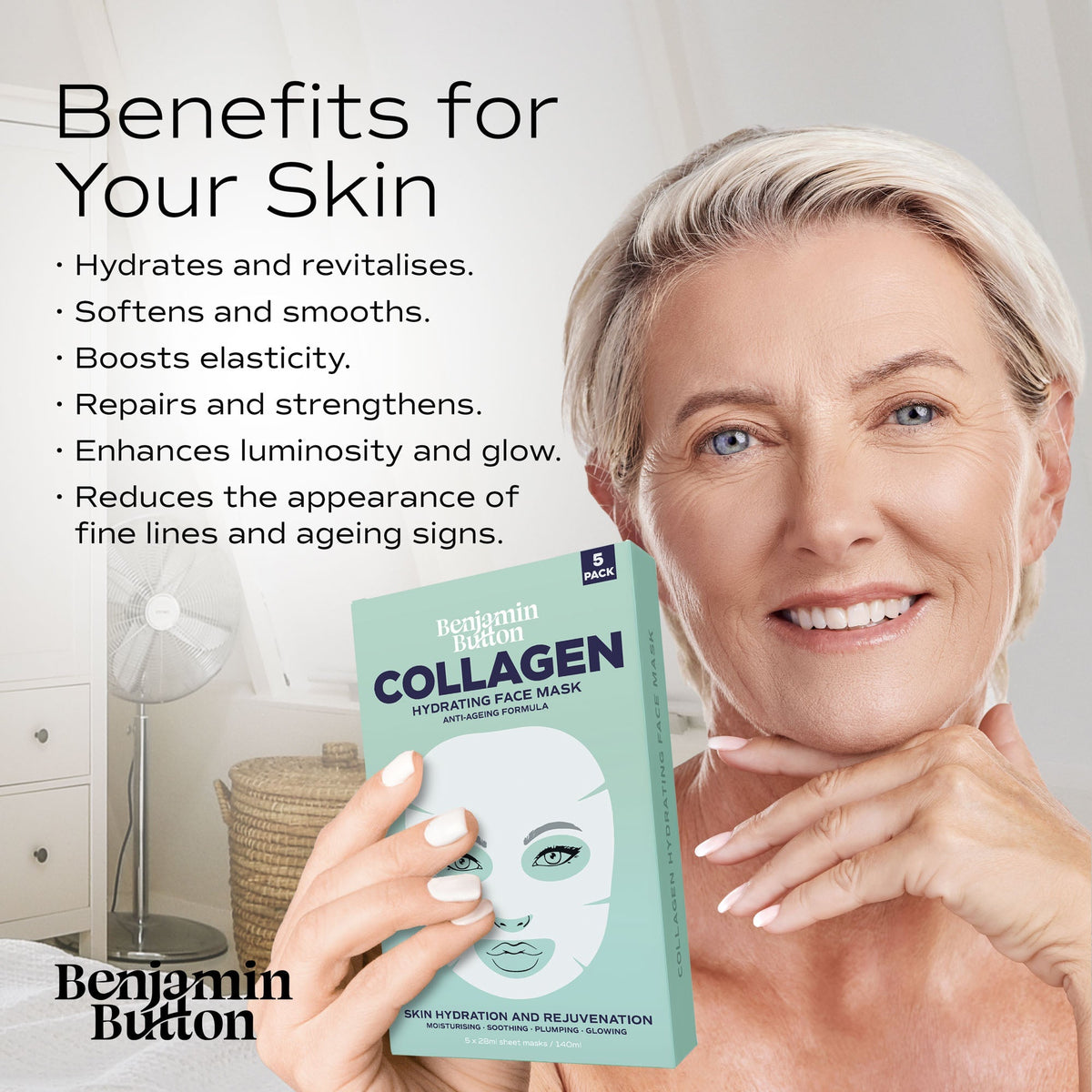 Collagen Hydrating Face Mask Benjamin Button