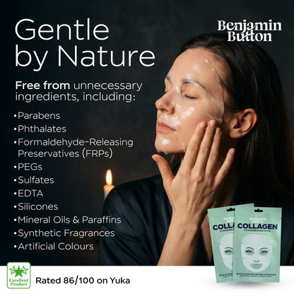 Collagen Hydrating Face Mask - Marine Collagen Sheet Mask - 5 Pack