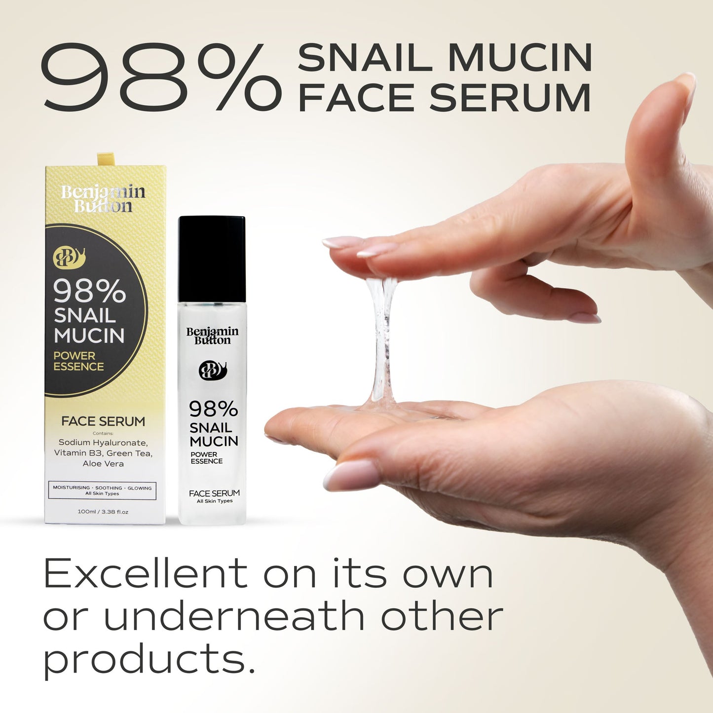 Snail Mucin Serum 98% - Hydrating Snail Secretion Serum - 100ml