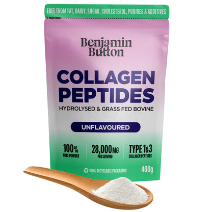 Benjamin Button Bovine Collagen Peptides Powder – 400g – Unflavoured