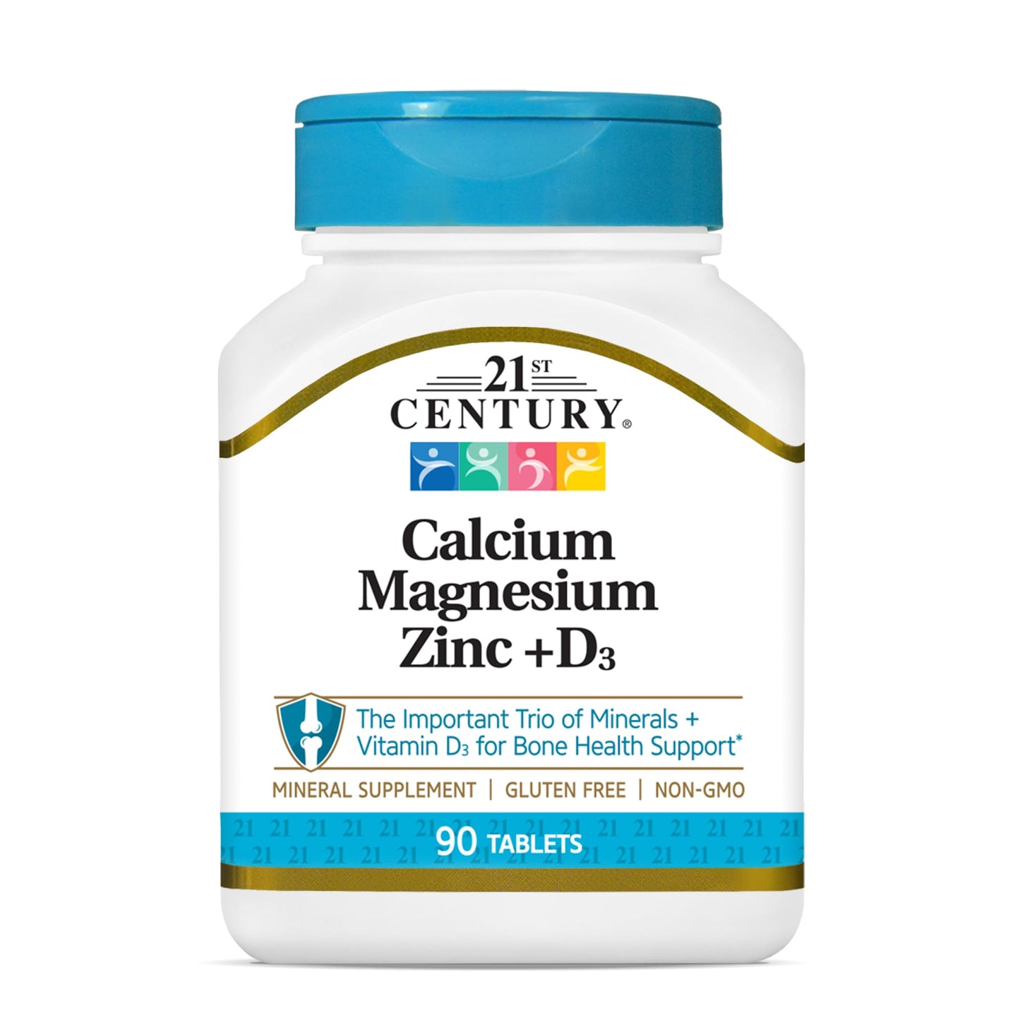 21st Century Cal Mag Zinc +D Tablets, 90 Count | Bone Health Support