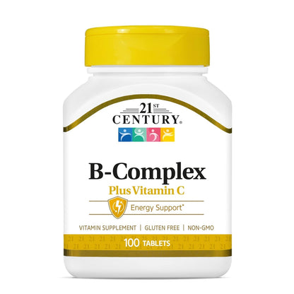 21st Century B Complex Plus Vitamin C Tablets - 100 Count (Pack of 1)