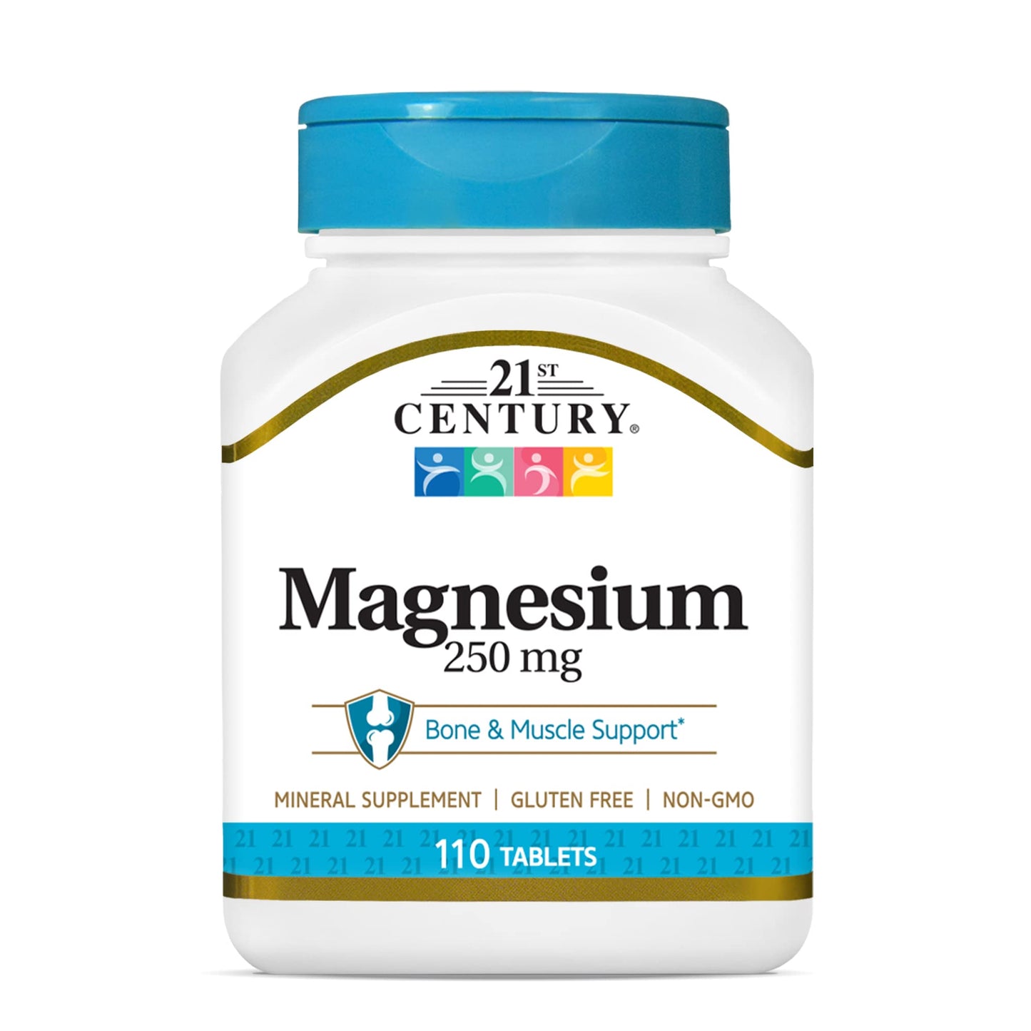 21st Century Magnesium 250 mg Tablets – 110 Count | Bone & Muscle Support