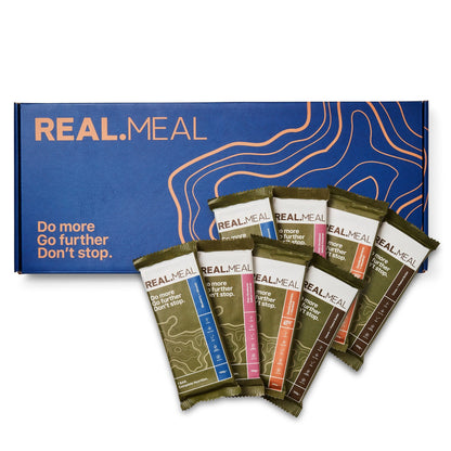 Endurance Pack : 8 Bars 2 of Each Flavour Real Meal