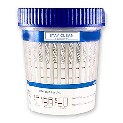 25 Cups Stay Clean Urinalysis Kit: 12-Panel Drug Screen Cup | CLIA Waived