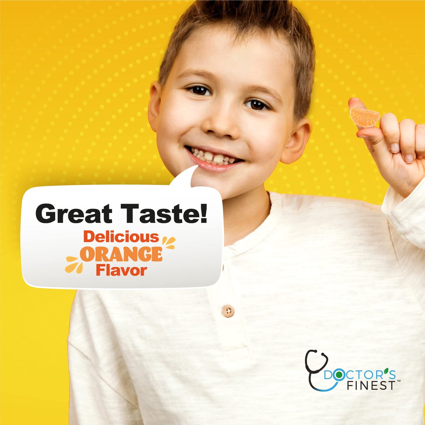 Doctors Finest Vitamin C Gummies for Kids – Vegan, GMO Free & Gluten Free | 250 mg Vitamin C per Serving | 90 Jellies (45 Doses)