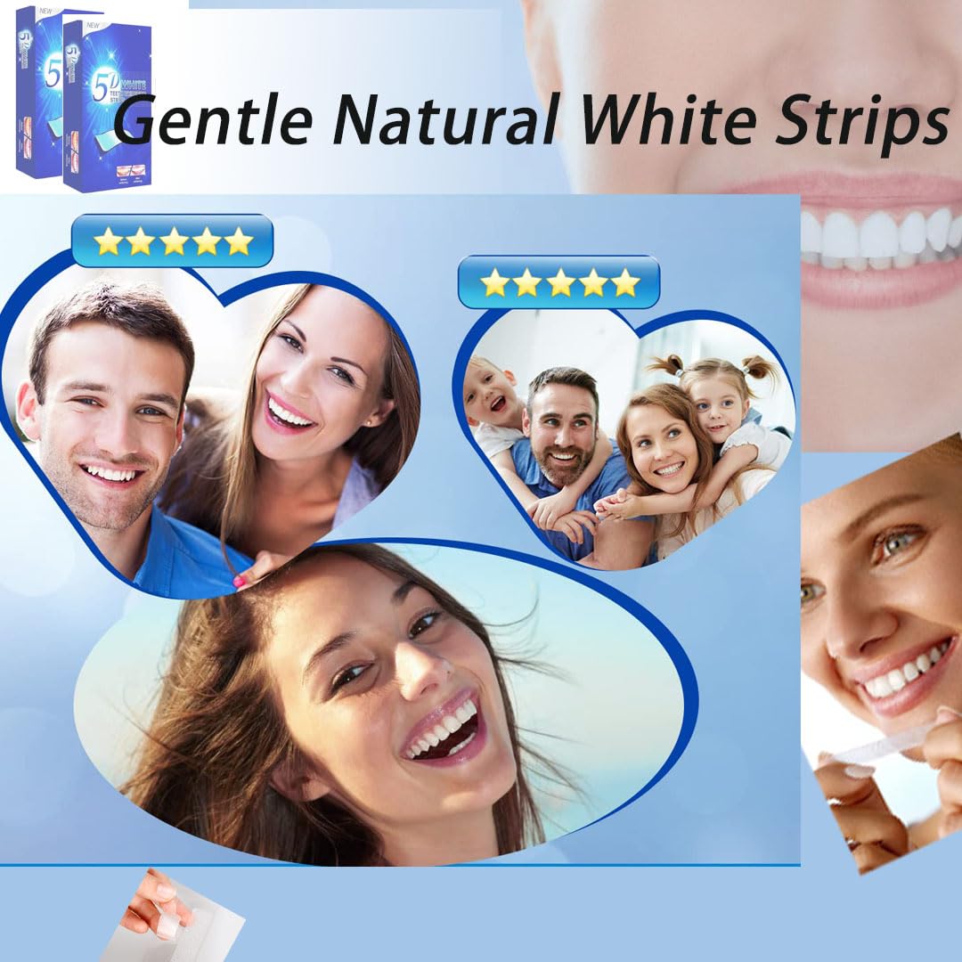 28 Whitener Strips 5D Teeth Whitening Strips – Safe, Gentle, Low-Sensitivity (14 Packs)