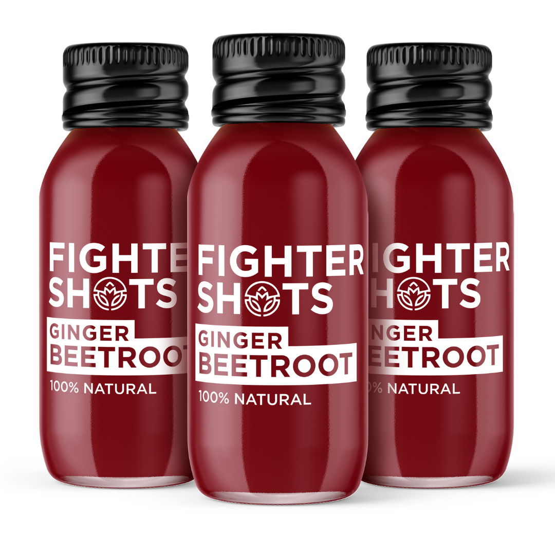 Fighter Shots 100% VEGAN Ginger + Beetroot, 12 x 60ml