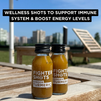 Fighter Shots Ginger + Turmeric Wellness Shot | 60ml | Single, 6-Pack or 12-Pack