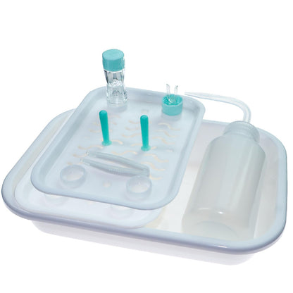 2in1 Hard Contact Lens Cleaning Tray Kit – RGP Lens Care, Storage & Cleaning Solution 150ml