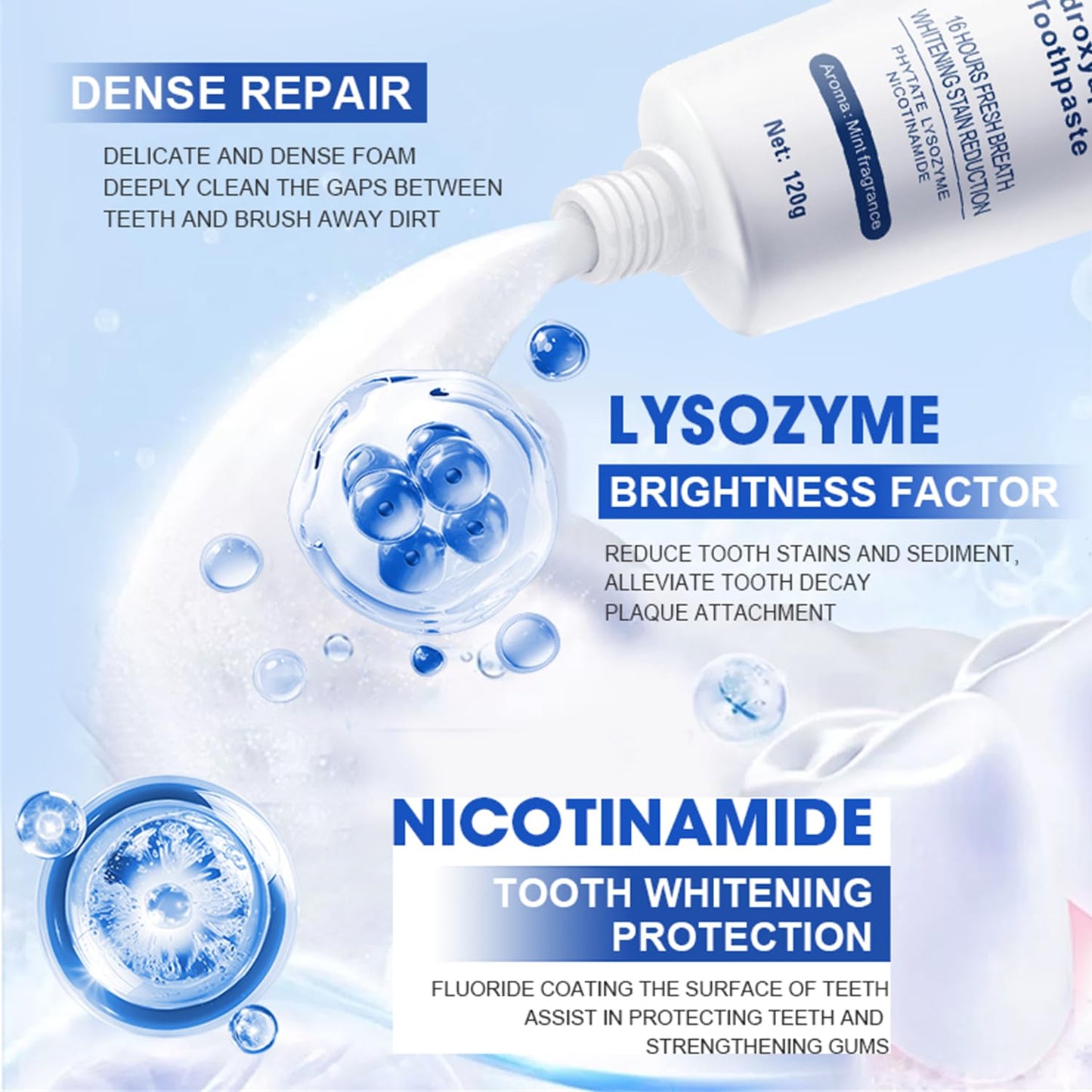 2Pack Hydroxyapatite Toothpaste – Enamel Protection, Fluoride-Free for Sensitive Teeth, Gentle Mint