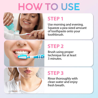 2Pack Niacinamide Whitening Toothpaste | Enamel Safe & Fresh Breath