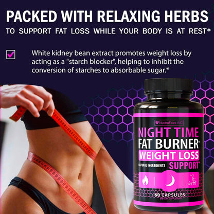 2 Pack Night Time Weight Loss Pills for Women – Made in USA | Fat Burners
