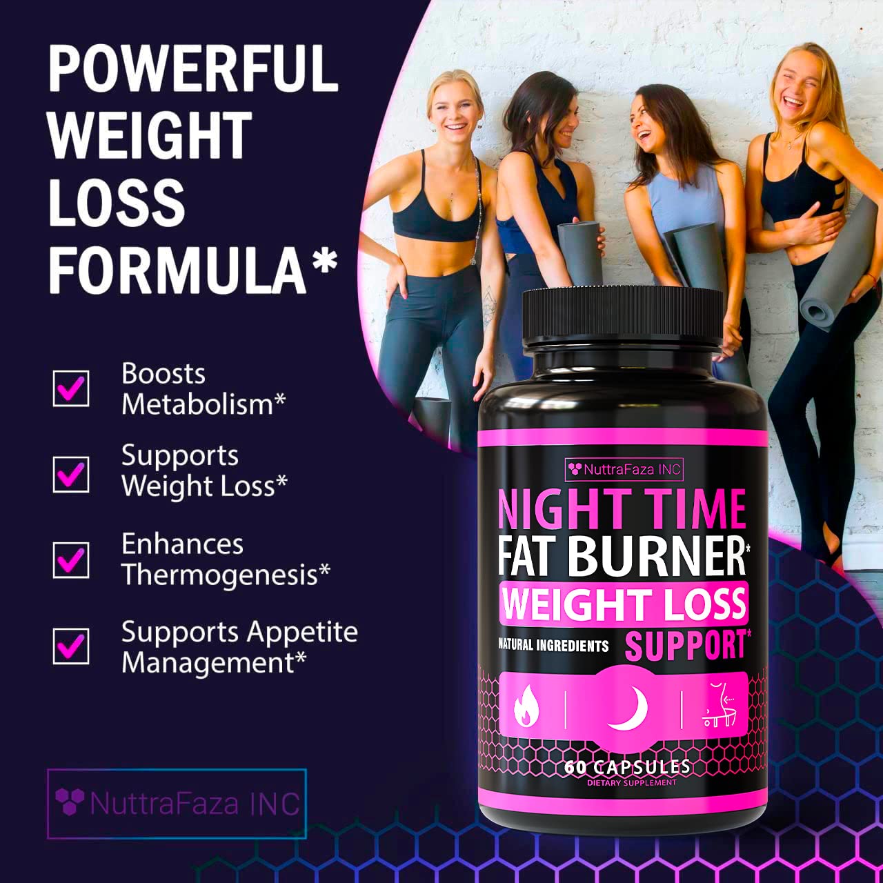 2 Pack Night Time Weight Loss Pills for Women – Made in USA | Fat Burners