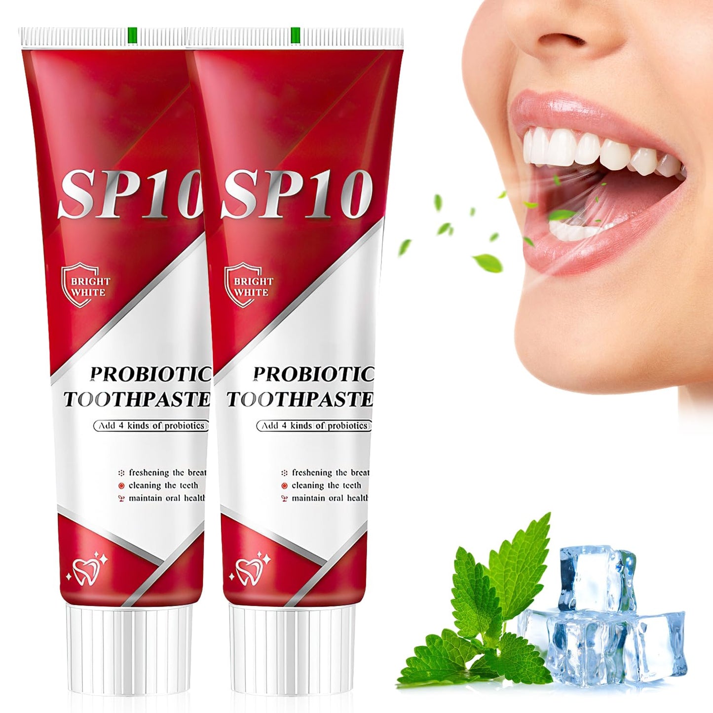 2PC SP-10 Probiotic Whitening Toothpaste – Ultra Whitening, Deep Cleaning & Fresh Breath