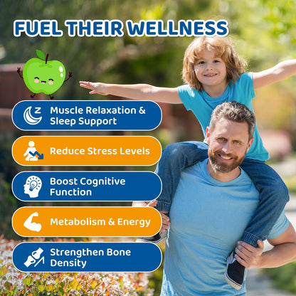 2PCS Center-Filled Magnesium Gummies 300MG – Sleep & Calm for Kids & Adults