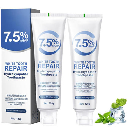 2Pcs Hydroxyapatite Toothpaste – Enamel Protection & Strengthening, Gentle Mint, 4.23oz