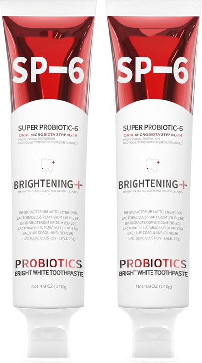 2PCS-SP-6 Whitening Toothpaste – Enamel-Safe, Fluoride-Free, Fresh Mint